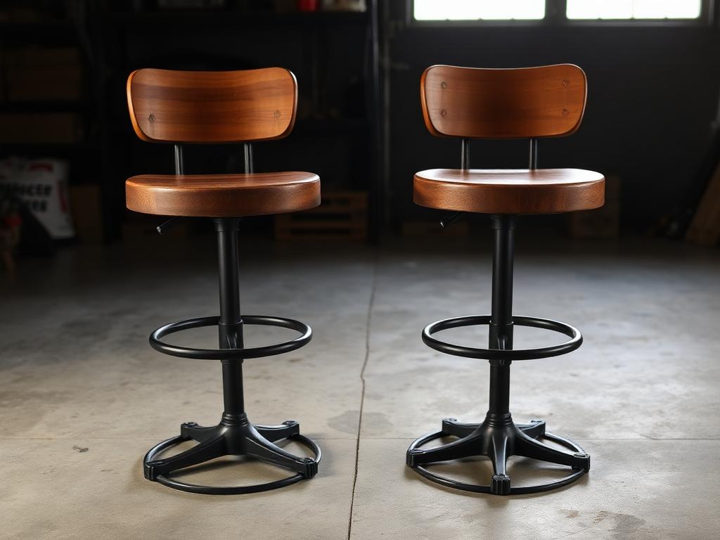Marketplace find being scanned: pair of swivel bar stools